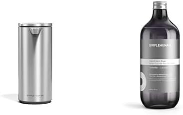 simplehuman Liquid Sensor Pump, 9 oz Automatic Soap Dispenser, Touchless Motion Sensor, Variable Dispense, High-Grade Brushed Stainless Steel with Lavender Liquid Hand Soap Refill