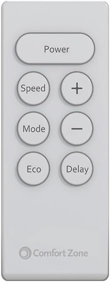 Comfort Zone Window Mounted Room Air Conditioner with Remote Control, 5,000 BTU, Digital Display, 4 Speed Settings, 4 Mode Settings, 24-Hour Timer, Sleep Setting, and Eco Mode