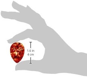 Fender Classic Celluloid Guitar Picks 358 Shape, Guitar Accessories, Tortoise Shell, Thin, 12-Pack