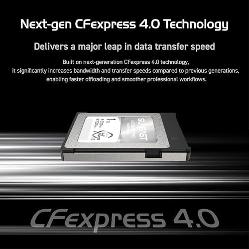SUNEAST Ultimate PRO Silver Series CFexpress 4.0 Type B 1TB Memory Card, Up to 3700MB/s Read, 3200MB/s Write, TLC 8K Video Card for Professional Cameras, XQD-Compatible, High-Speed CFexpress B