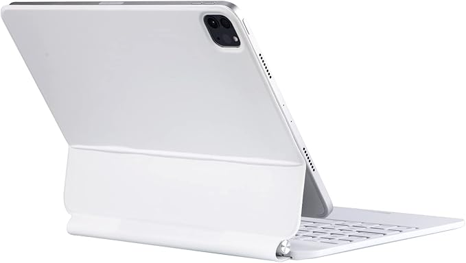 Keyboard Case for iPad Air 11-inch (M3 2025 / M2 2024) & iPad Pro 11-inch (4th/3rd/2nd/1st Gen), Magic Keyboard Case for iPad Air (5/4 Gen) with Multi-Touch Trackpad, Backlit Keys - White