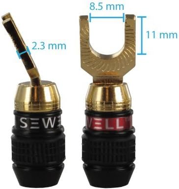 Sewell Deadbolt 30 Degree Angled Spade Plugs, 6 Pairs