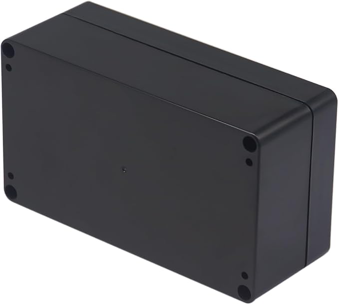 Project Box IP65 Waterproof Junction Box ABS Plastic Black Electrical Boxes DIY Electronic Project Case Power Enclosure 6.22x3.54x2.36 inch (158 x 90 x60 mm)