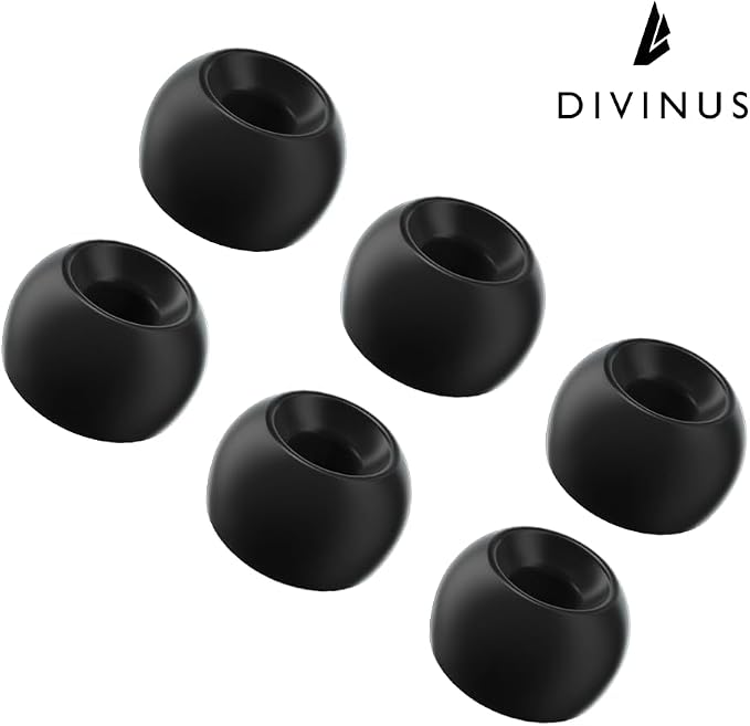 ELOIT Velvet Wide Bore Silicone Eartips for 4-6mm Nozzle, Replaceable IEM Earbud Tips with Enhanced Sound Quality and Comfort (Full Size(5 Pairs))