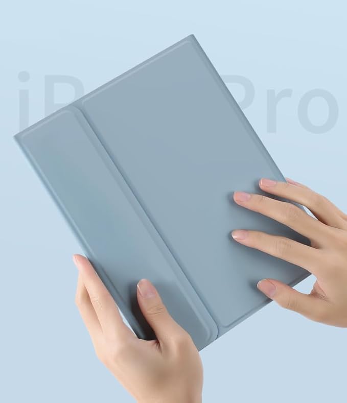 kaitesi Keyboard Case for iPad Pro 11 inch (M5, 2025) Case with Detachable Round Key Color Keyboard Cover Supports Pencil Magnetic Charging,Mint Green
