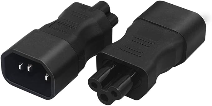 (10Packs IEC 320 C14 to C5 AC Adapter,C14 Socket to C5 Plug Power Adapter,2.5A-10A/110V-250V