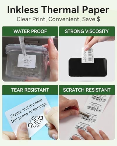 iDPRT SP320 Desktop Label Maker with 1 Roll of 800 pcs Thermal Label (1.57βΓ1.18β), Bluetooth Thermal Shipping Label Printer for Parcel Shipping, Small Businesses, Offices, and Home, Sticker Printer
