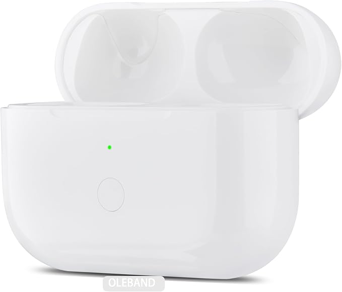 OLEBAND Replacement for Airpods Pro 2&1 Charging Case:Easy to Pair Air pods Pro Earbuds with Pairing Button,Support Both Wired and Wireless Charging,for iPods Pro 1st/2nd Gen 1 Year Warranty(White)