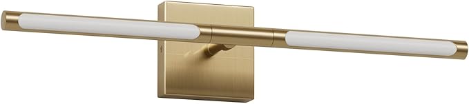 Tipace Modern Bathroom Light Fixtures,Hardwired Wall Sconces,360°Rotate,LED Brushed Brass Vanity Light Bar,5500K White Light Wall Wall Light Fixtures for Bathroom,Living Room,23.6 Inch