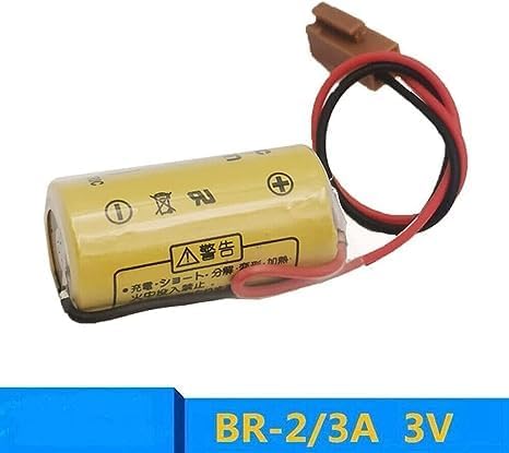 4-Pack 3v br-2/3a Lithium Battery br17335 with Brown Plug for A98L-0031-0006 System Battery,Industrial Backup Battery