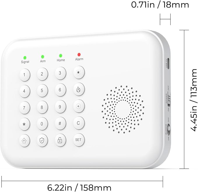 Wireless Home Security System for House & Apartment, 8-Piece DIY Alarm Kit with WiFi & 4G, No Monthly Fees, App Alerts, Door Window Sensors, Motion Detector & Remote Controls