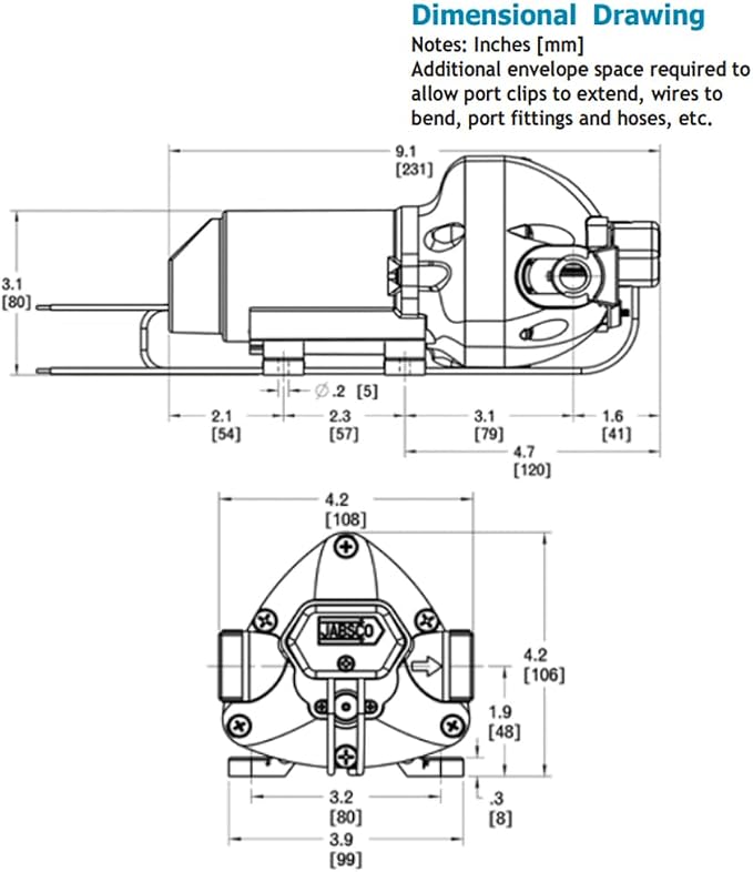 Jabsco 31395-4012-3A ParMax3 Marine Freshwater Delivery Pump - 12V, 3 GPM, 40 PSI Shut-Off