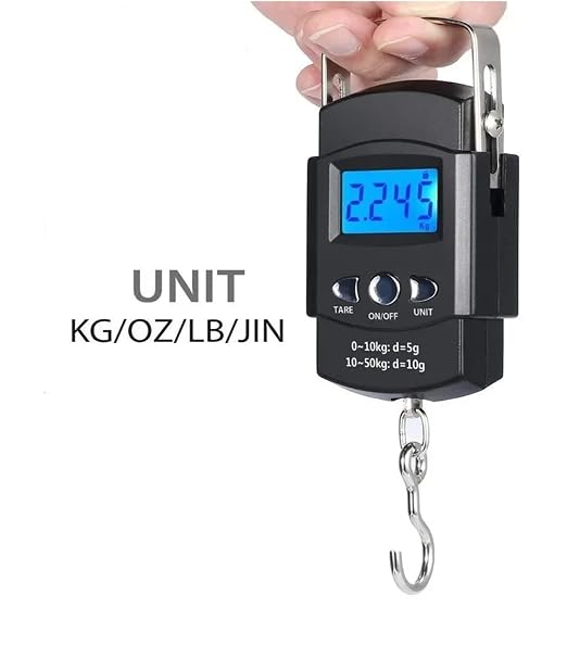 4-Piece Portable 50kg Digital Hanging Luggage Weight Scale - Backlight Electronic Tool for Fishing & Travel
