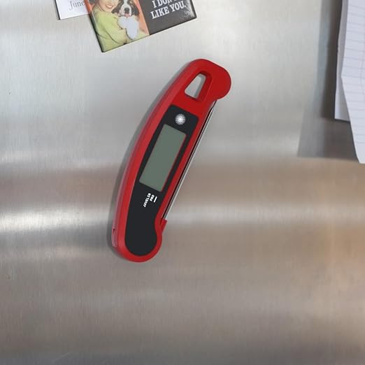 Lavatools Javelinยฎ PRO Classic Ultra-Fast 2-Second Professional Digital Instant Read Meat Thermometer for Grill and Cooking, Auto-Rotating Backlit Display, IP65 Water Resistant, NSF Certified-Crimson