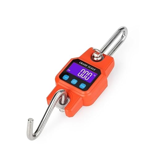 Hanging Scale, Digital Hanging Scale 660 LBs 300KG,Heavy Duty Waterproof Fish Portable Crane for Lugga Weight Dropship for Gym,Hunting,Travelling(Orange)