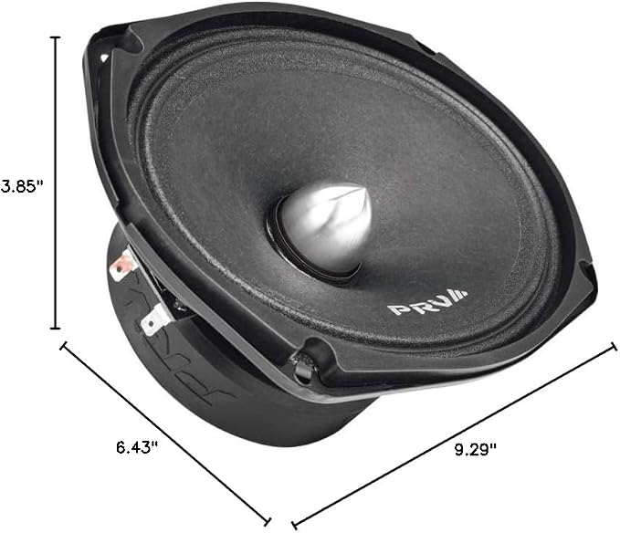 PRV AUDIO 2X 69MR500-4 Bullet Midrange 6x9 Speakers 500 Watts Program Power, 4 Ohm High Performance Pro Car Audio Loudspeaker with 1 Exclusive Lanyard (2 Speakers)
