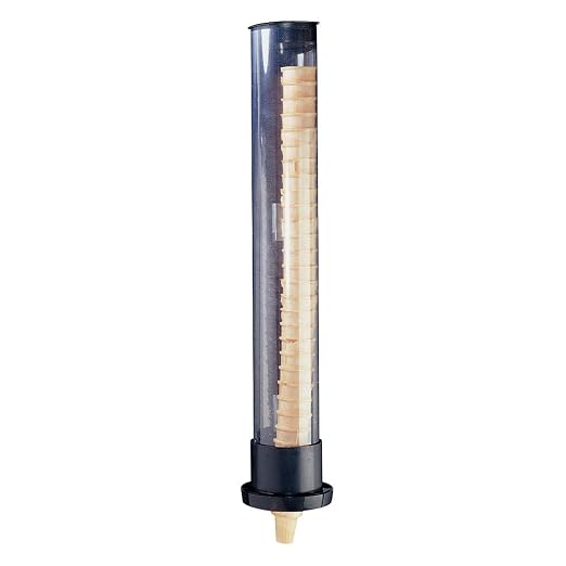 San Jamar Ice Cream Cone Dispenser with Wall Mount for Kitchen, Restaurants, And Fast Food, Plastic, 32.25 Inches, Silver