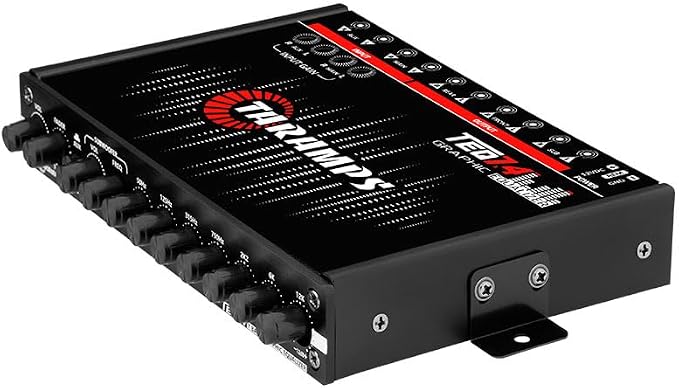 TARAMPS TEQ 7.4 Pro Car Audio Systems 7 Band Graphic Equalizer EQ Blue Lighting Advance Capability Input Channel Adjustment Main Volume Control Adjustable Subwoofer Volume with LPF