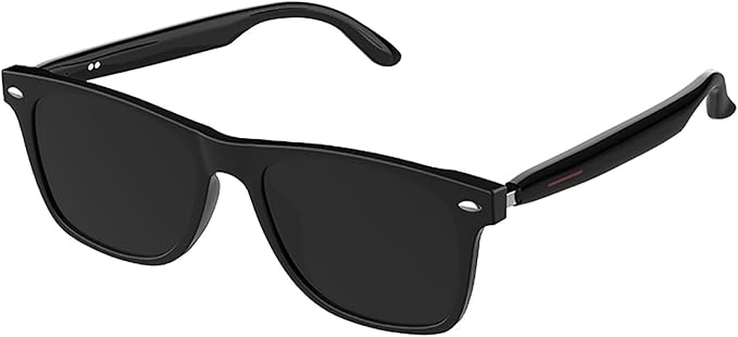 Bluetooth Audio Smart Glasses for Women Men,Polarized Bluetooth Sunglasses with Open Ear Speaker,Voice Control, Hands-Free Calls & Built-in Microphone for iPhone Android Music/Work