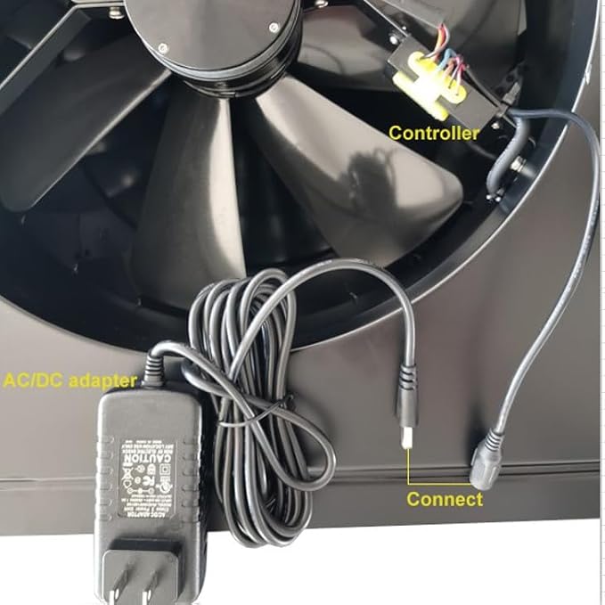 iLIVING 14" HYBRID Smart Thermostat Solar Roof Attic Exhaust Fan, 40-Watt, 1150 CFM, Cools up to 2900 Sq.Ft. Coverage Area, Black