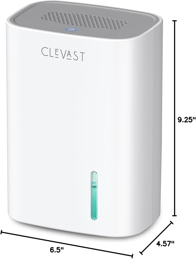 CLEVAST Small Dehumidifier for Home, 30 OZ Mini Quiet Dehumidifiers for Bedroom, Portable Compact Air Dehumidifier for Bathroom, Closet, RV, Camper, House (285 sq. ft), Not Cordless
