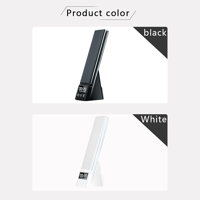 3-in-1 Foldable Wireless Charging Station with Digital Clock&Alarm,15W Fast Wireless Charger for Phone,Earbuds and Smartwatch,Qi Charging Dock with Bedside Lamp,3 Color Night Light,N61 Black.