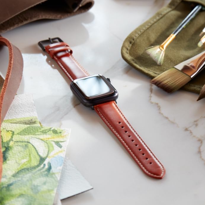 Archer Watch Straps - Top Grain Leather Watch Bands for Apple Watch