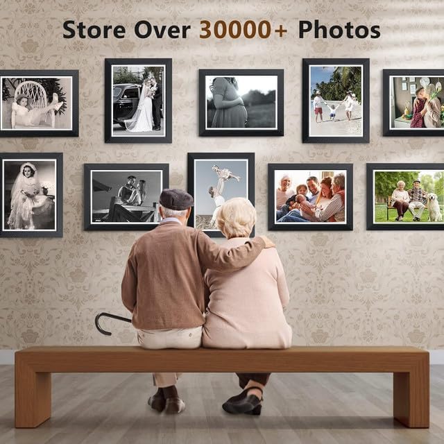 Large Digital Picture Frame 17" WiFi-Photo-Frame - 1280*960 HD Touch Screen Digital Frame, Slideshow, Auto-Rotate for Wall Tabletop, Load Photos and Videos from Phone via App or Email, Gifts for Mom
