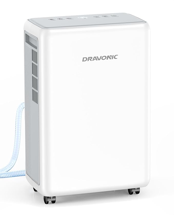 2000 Sq. Ft Dehumidifier for Basement, 30 Pint Dehumidifiers for Home, Bedroom and Bathroom, 3 Modes Dehumidifier with Drain Hose, Smart Humidity Control, 24H Timer, Child Lock
