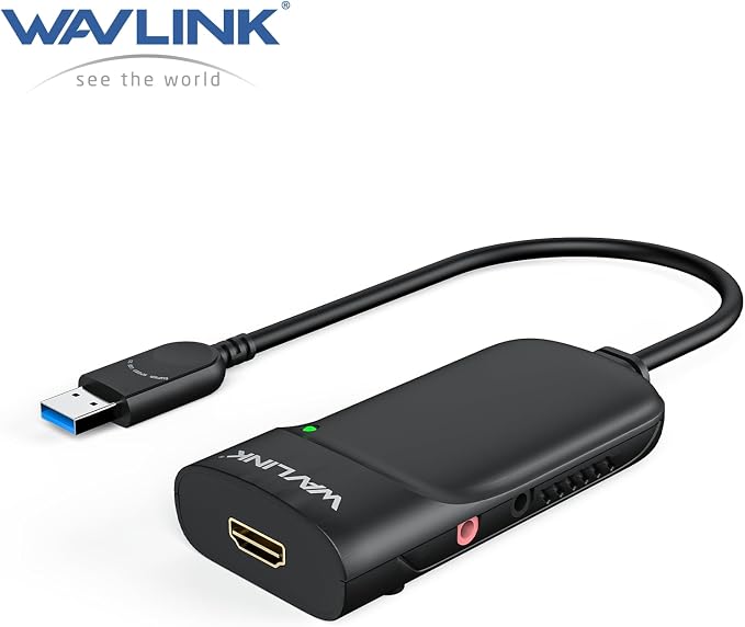 WAVLINK USB 3.0/USB C to HDMI Universal Video Adapter, Displaylink HDMI Adapter Supports up to 6 Monitor, Compatible with Windows 11/10, MacOS (M1-M5 Mac,New Mabook Neo), ChromeOS