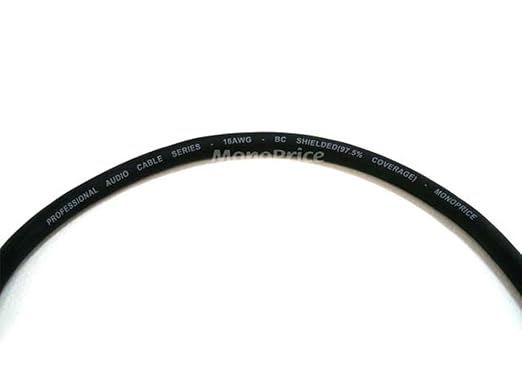 Monoprice 104768 3-Feet Premier Series XLR Female to 1/4-Inch TRS Male 16AWG Cable gold