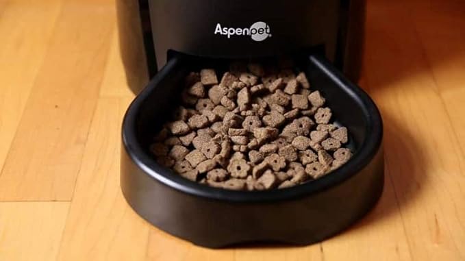 Aspen Pet Lebistro Programmable Cat & Dog Feeder 2 Sizes Black (24232), 18 Cups