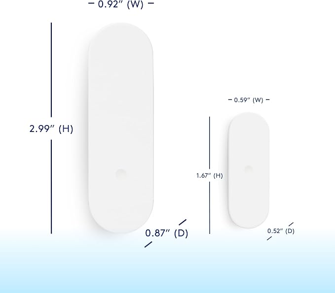ADT Blu Door/Window Sensor 4-Pack, DIY Smart Home Security, Wireless Door and Window Alarm Sensor with Tamper Alerts, Convenience Mode for Drawers and Cabinets - Compatible with ADT Blu Systems
