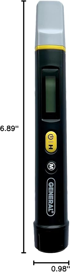 General Tools Compact Digital Moisture Meter MMP100 – Pin-Style Tool Detects Moisture in Wood and Building Materials to Help Identify Targeted Moisture Levels and Prevent Water Damage