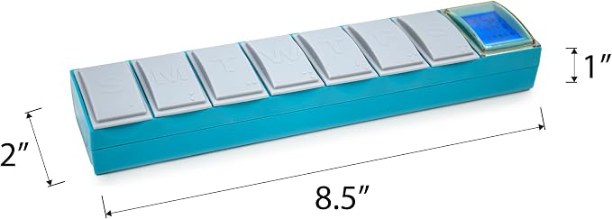 e-Pill Sync Smart Pillbox – Automatic Self-Learning Pill Organizer with Missed Dose Alerts, No Programming Required, Medication Reminder
