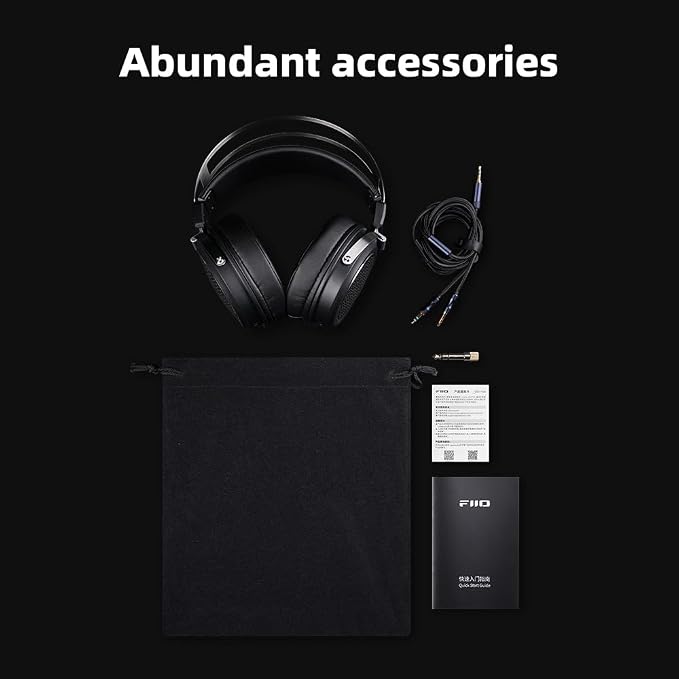 FiiO JadeAudio JT1 Professional Studio Headphones for Recording Gaming Headset with Microphone, 50mm Diaphragms, Hi-Res Music Studio Headset