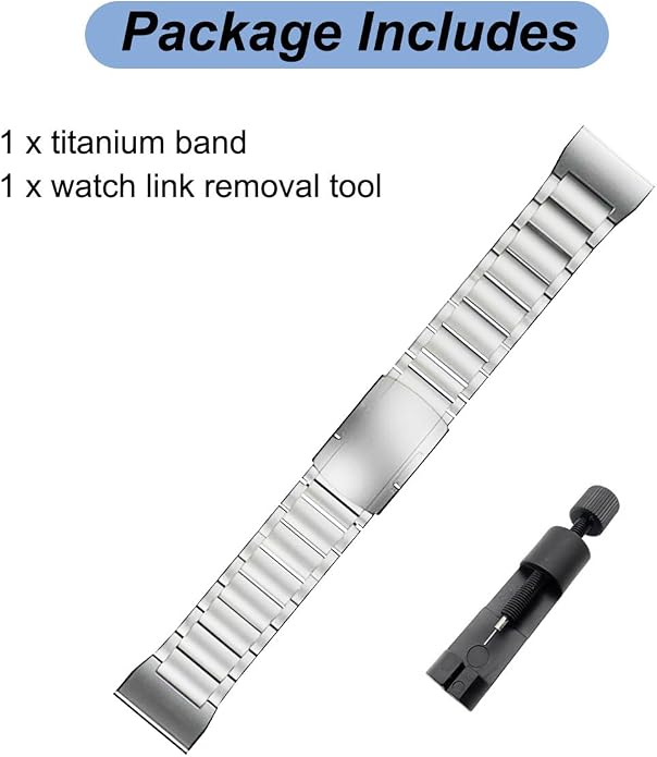Titanium Band for Garmin Fenix 8 (51mm)/Fenix 7X/6X/5X/Fenix 3 HR, Descent Mk2i Mk2, Tactix 7, Enduro 2 3, Epix Pro Gen 2 (51mm) - 26mm Quick Fit Watch Band Metal Strap for Garmin Watch