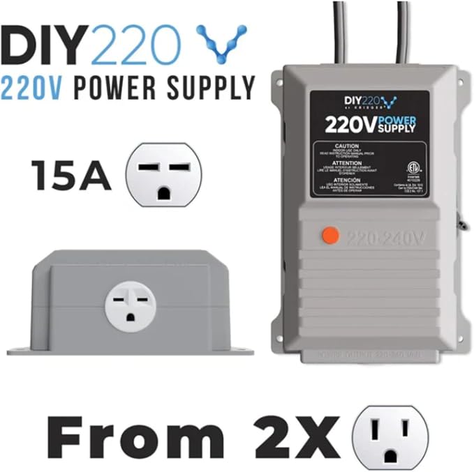 Krieger Quick Connect 220V Power Supply Converter and Travel Plug Adapter Kit (220V Voltage Converter)