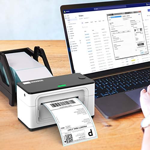 MUNBYN MC240 Bluetooth Thermal Label Printer+2 Inch Round Thermal Labels+Shipping Label Holder