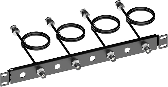 BNC Antenna Kit,19inch Antenna Re-Location Rack Mount Kit,Four BNC Connecting Cables 2FT,Compatible with Full-Rack Wireless Systems
