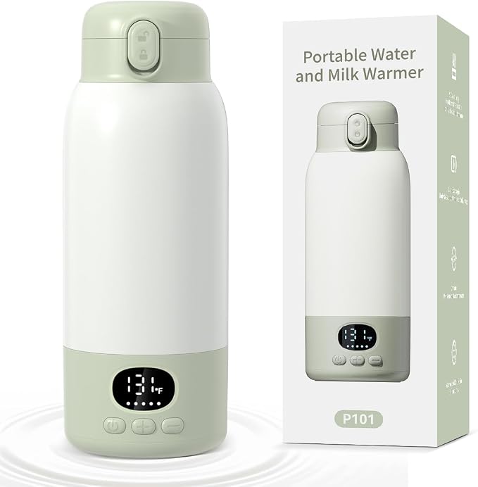SORUTO Portable Bottle Warmer for Travel, 45W Fast Charging Milk Warmer with 17oz Large Capacity, Fast Heating Breast Milk Warmer, Long Battery Life, Precise Temp Control for Car, Outdoor
