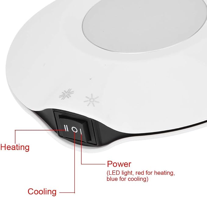 USB Coaster,Cup Pad,Coaster,USB Charging Mat,Insulated Pad Mat,Dual Use USB Cooler Warmer Cup Coffee Tea Beverage Cans Cooler & Warmer Heater Chilling Coasters,(White)