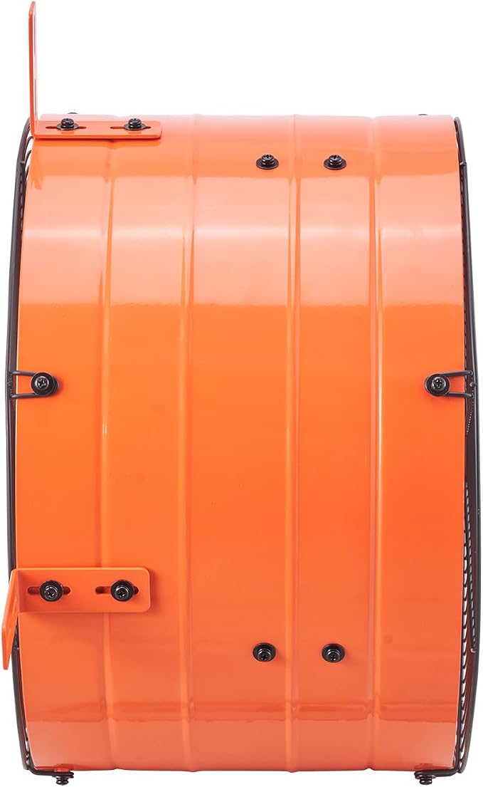 VEVOR Gable Mount Fan, 16 Inch Attic Exhaust Fan with Adjustable Thermostat & Outer Mesh, 2940 CFM House Ventilator Cools Up to 4200 Sq.Ft, Quiet Ventilation for Roof, Garage & Shop, Vibrant Orange