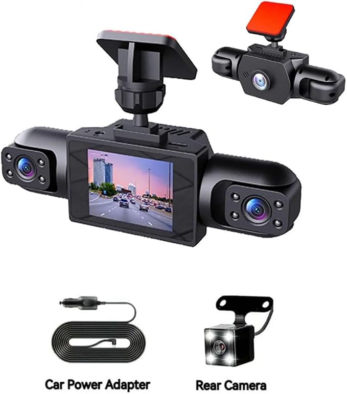 Wireless Dash Cam Front and Rear No Wires, 4K 4-Channel Full View Car Dashcam System, 360 Degree Driving Recorder with Night Vision, Parking Monitor, G-Sensor, Motion Detection