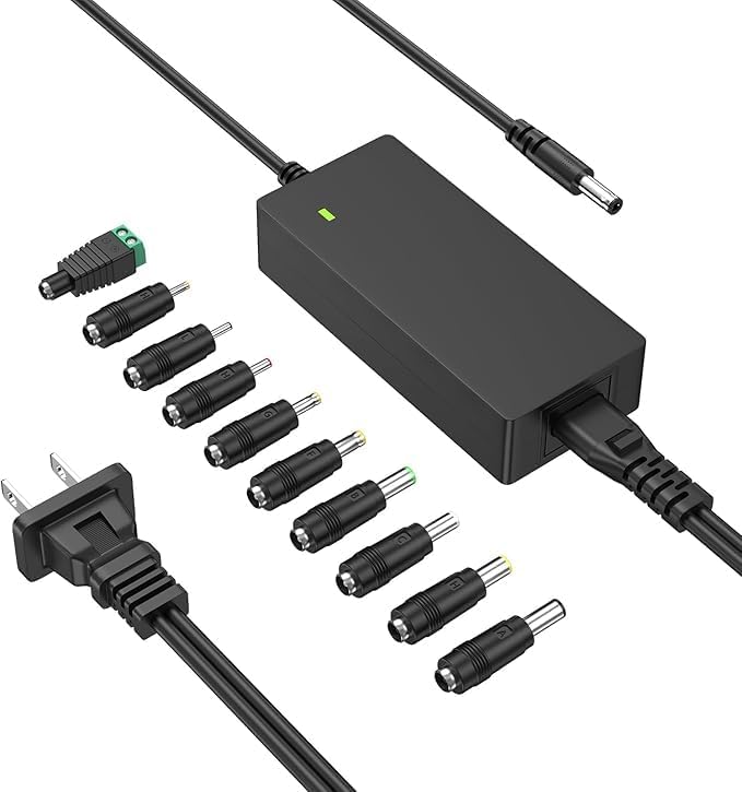 19V 6.3A 5A 4A 3A 120W Charger with 10 DC Jacks Power Cord,PERFEIDY DC in Adapter 19Volt 5.5A 4.5A 3.5A 2.5A 1.5A 1A 0.5A 6300mA 6000mA 5000mA 4000mA 1000mA Power Supply