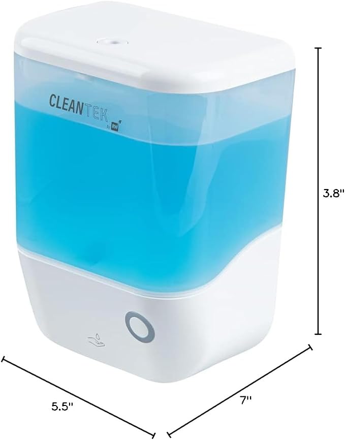 Restaurantware Clean Tek Professional 34 Ounce Automated Soap Dispenser 1 Touchless Wall-Mountable Soap Dispenser - With Security Key Clear Plastic Soap Dispenser Transparent For Liquid Soap