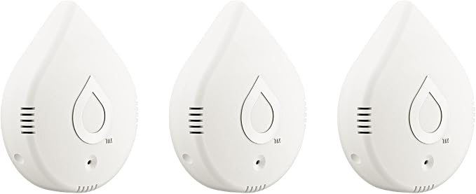 Moen 920-005 Flo Smart Water Leak Detector, White, 3-Pack with 3-Pack 6-Foot Leak Sensing Cable