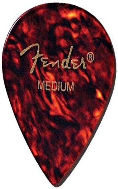 Fender Classic Celluloid Guitar Picks 551 Shape, Guitar Accessories, Tortoise Shell, Heavy, 12-Pack