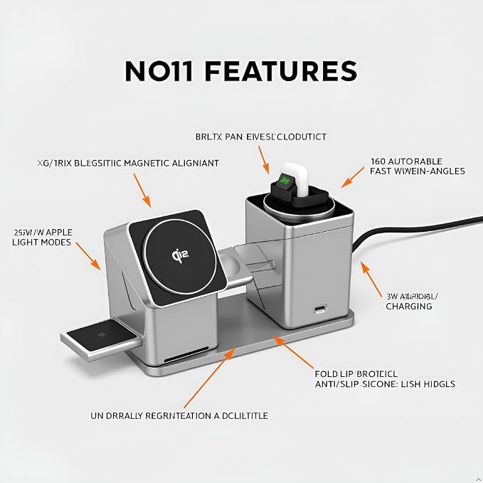 Charger Stand,for iPhone 17 Wireless Charger, 3-in-1 Cube Compatible with MagSafe, 15W Foldable Fast Charging Stand, for iPhone 16/15/14/13, Apple Watch 1-8/Ultra, AirPods Compatible with Samsung