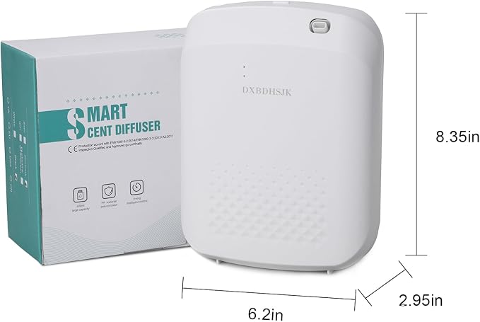 Home Waterless Aroma Diffuser – Bluetooth Smart Essential Oil Nebulizer, Fragrance Reach up to 2,000 sq ft, Perfect for Homes, Hotels, Restaurants, Offices & Spas(White)